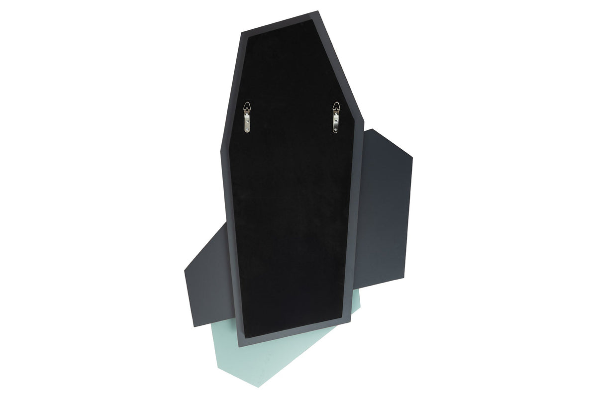 Design Miroir mural GEOMETRIC 125cm bleu marron clair trois surfaces de miroir