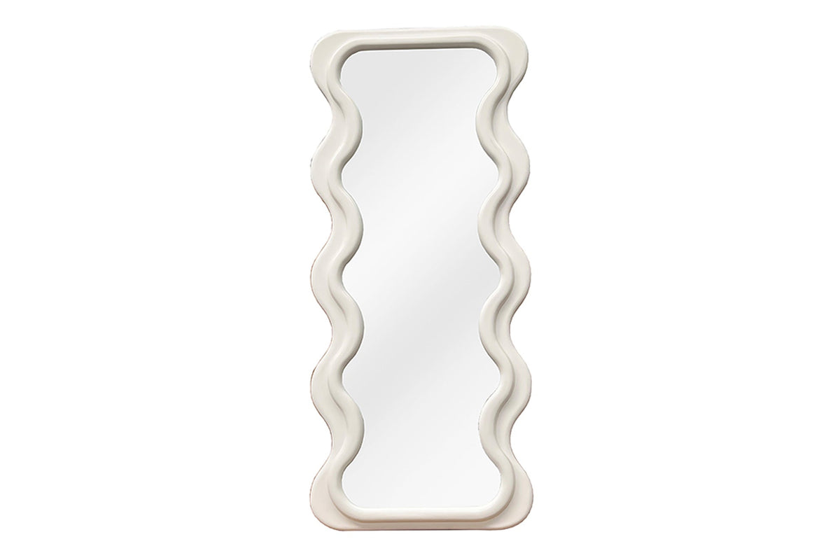 Design Wandspiegel CURVY 160cm weiß