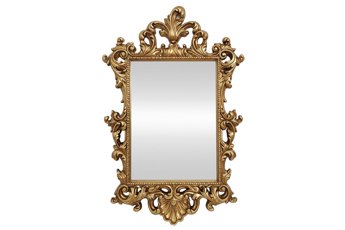 Design Wandspiegel OPULENT 125cm gold detailreiche Rahmenverzierung Modern Barock