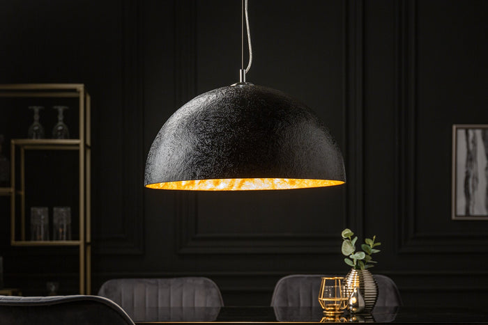 Élégant design suspension GLOW 50cm noir or lampe suspendue