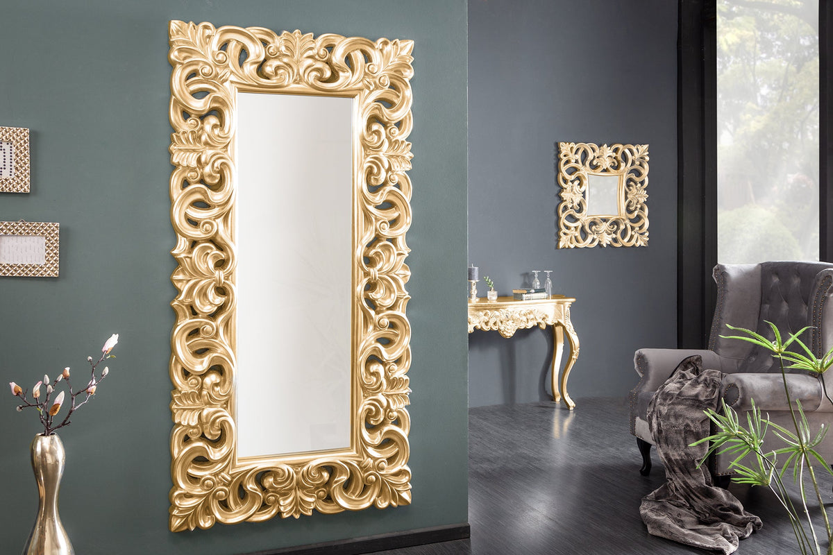 Élégant miroir mural VENICE 180x90cm doré style baroque antique