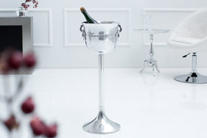 Élégant seau à champagne CHAMPAGNE 75 cm argent poli refroidisseur de bouteille