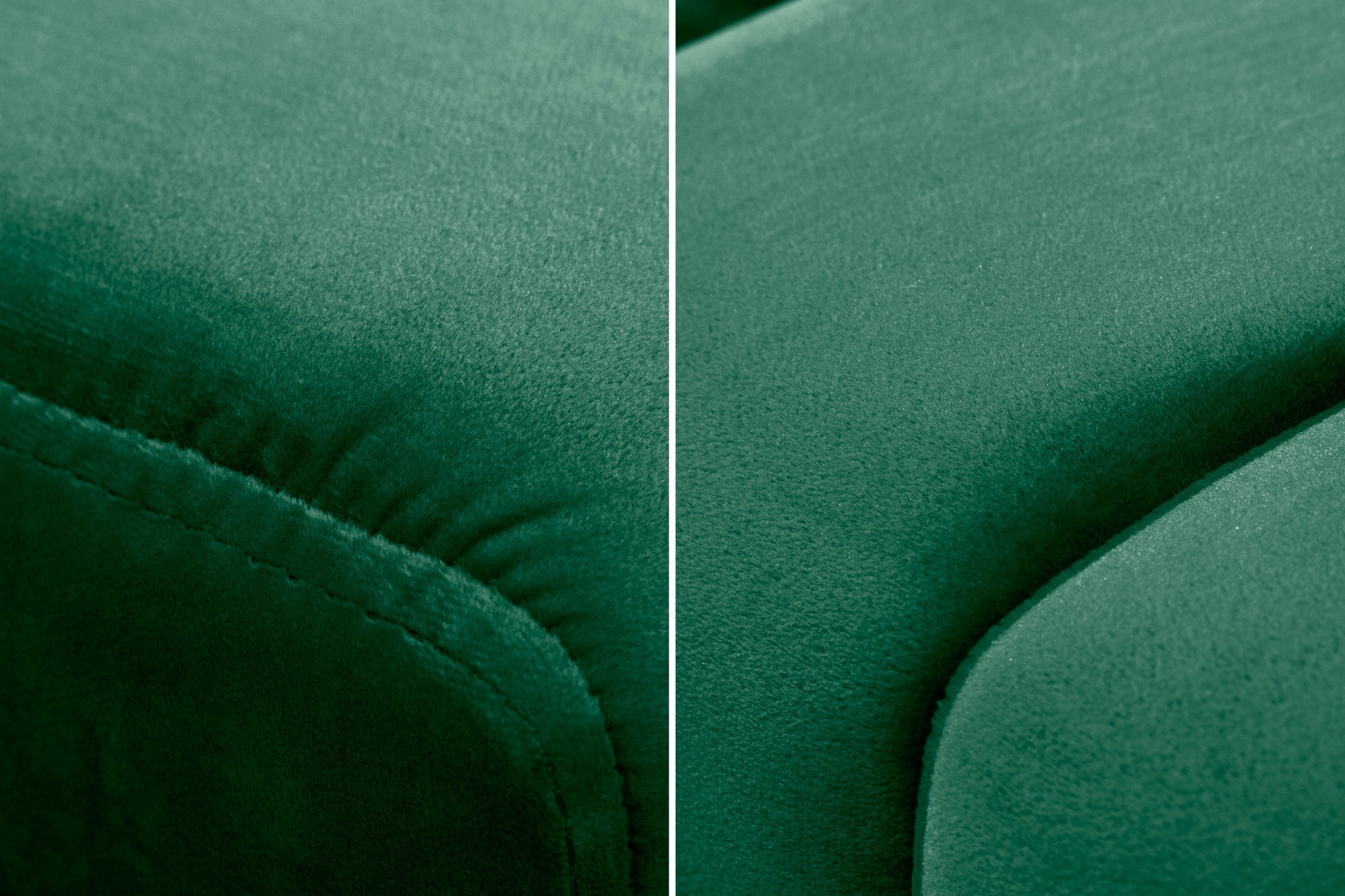 Elégante banquette PETIT BEAUTÉ 110cm velours vert émeraude structure noire