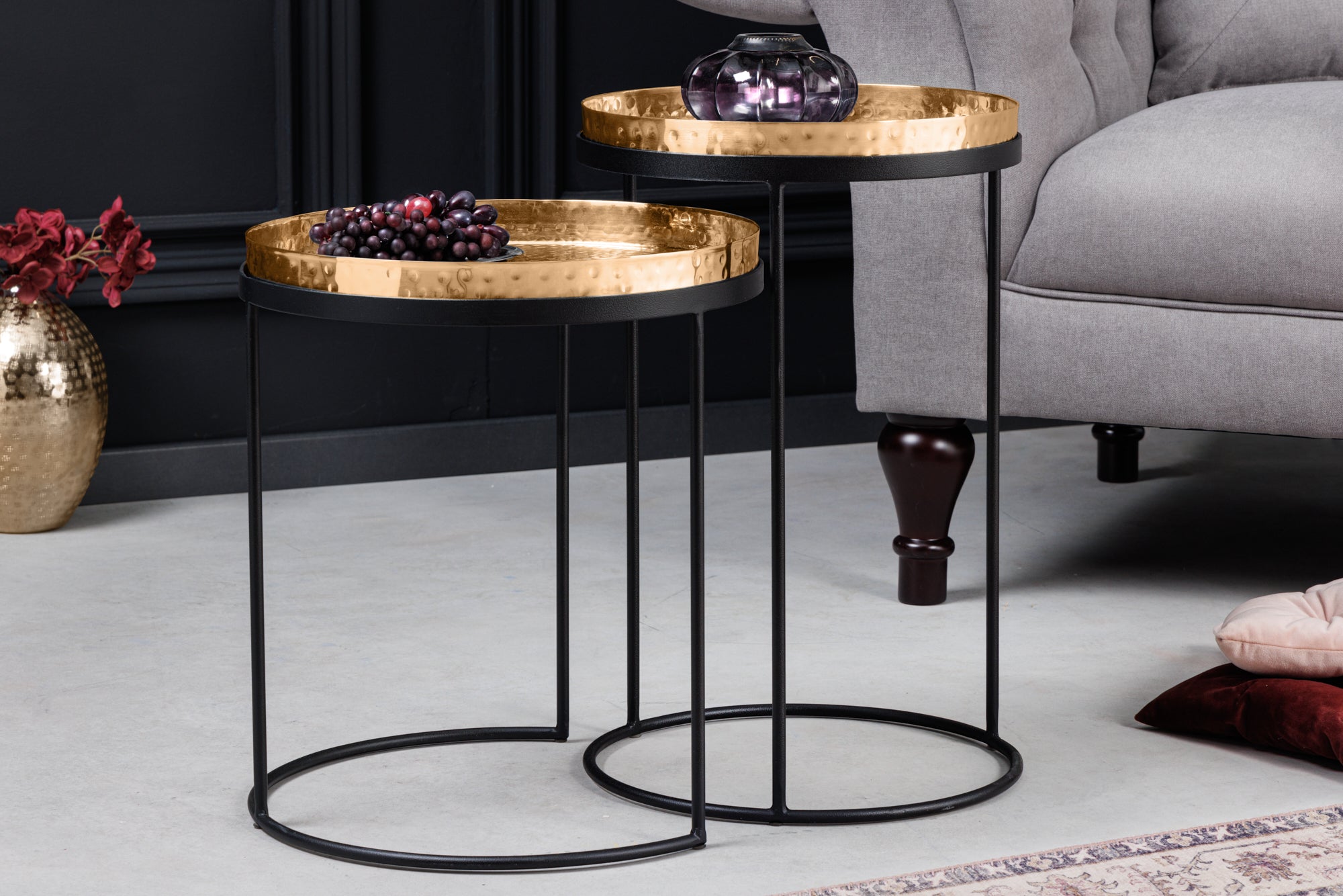 set-of-2-tables-dappoint-design-elements-55-cm-dorées-faites-a-la-main-rondes_42728 (inv)