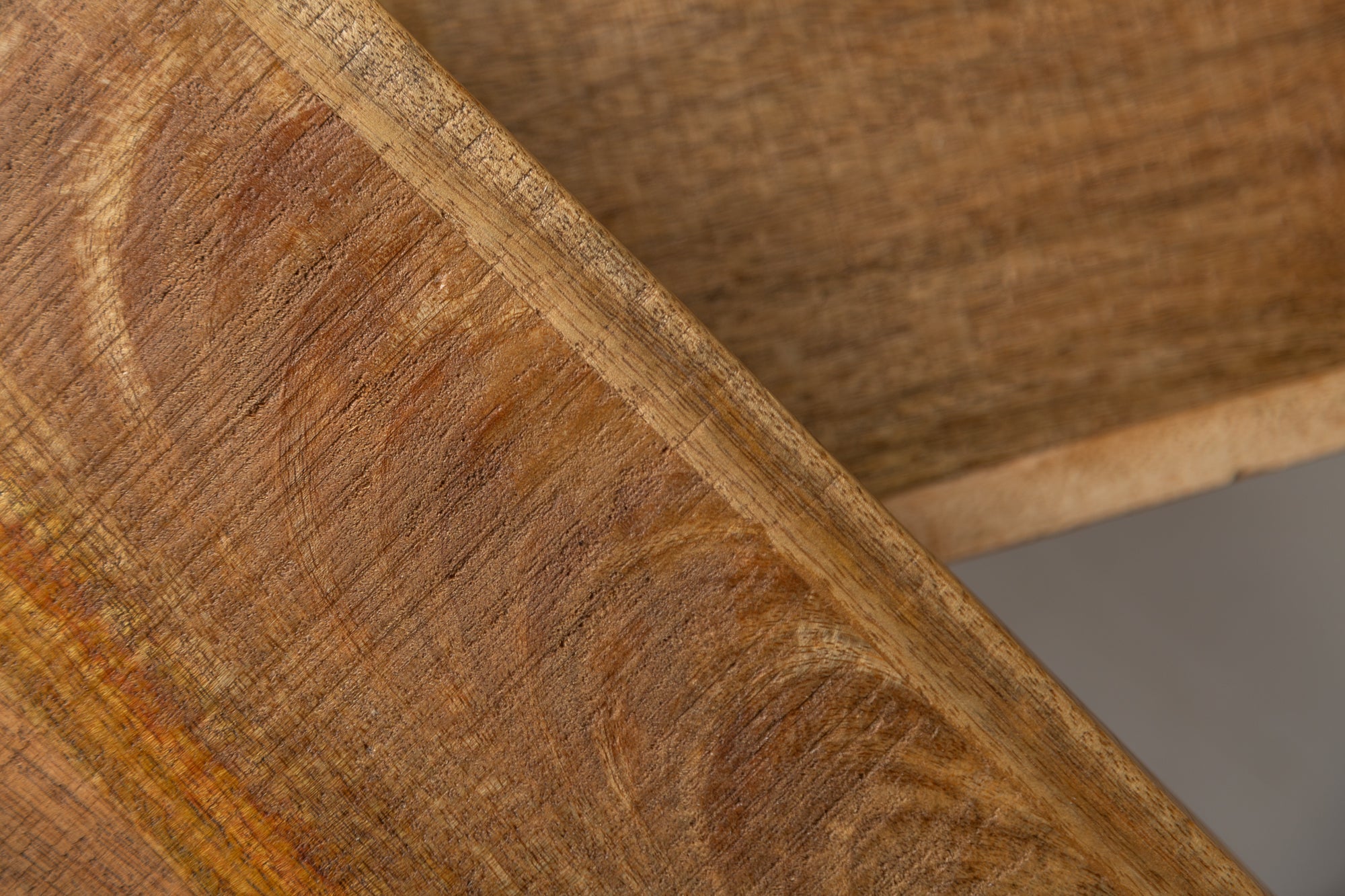 Juego de 3 mesas auxiliares MAKASSAR de 45 cm de madera maciza de mango natural