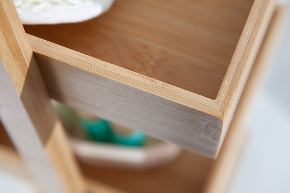 Etagère design LAGOON SPA 75cm bois de bambou étagère salle de bain trois compartiments