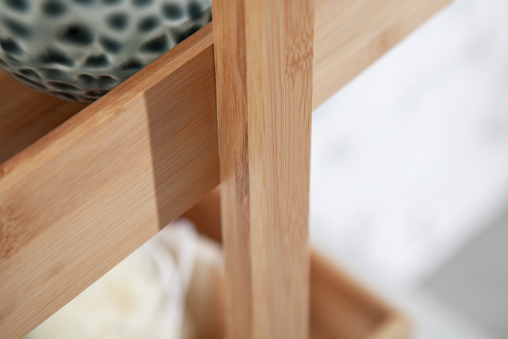 Etagère design LAGOON SPA 75cm bois de bambou étagère salle de bain trois compartiments