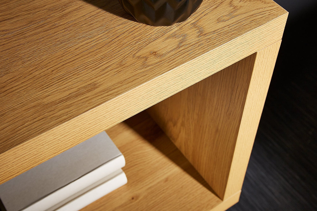Etagère design SNAKE Bibliothèque 165cm aspect chêne avec cinq étagères