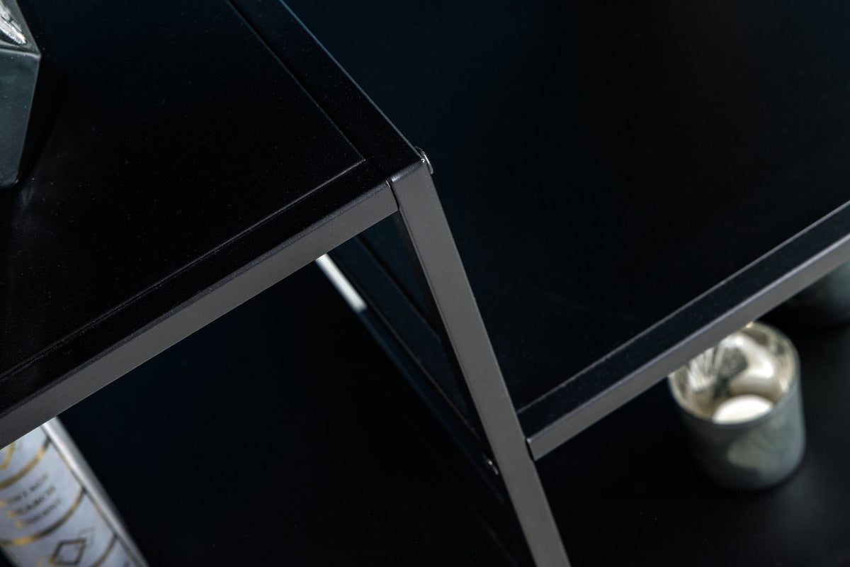 Etagère industrielle DURA STEEL 90cm console métal noir