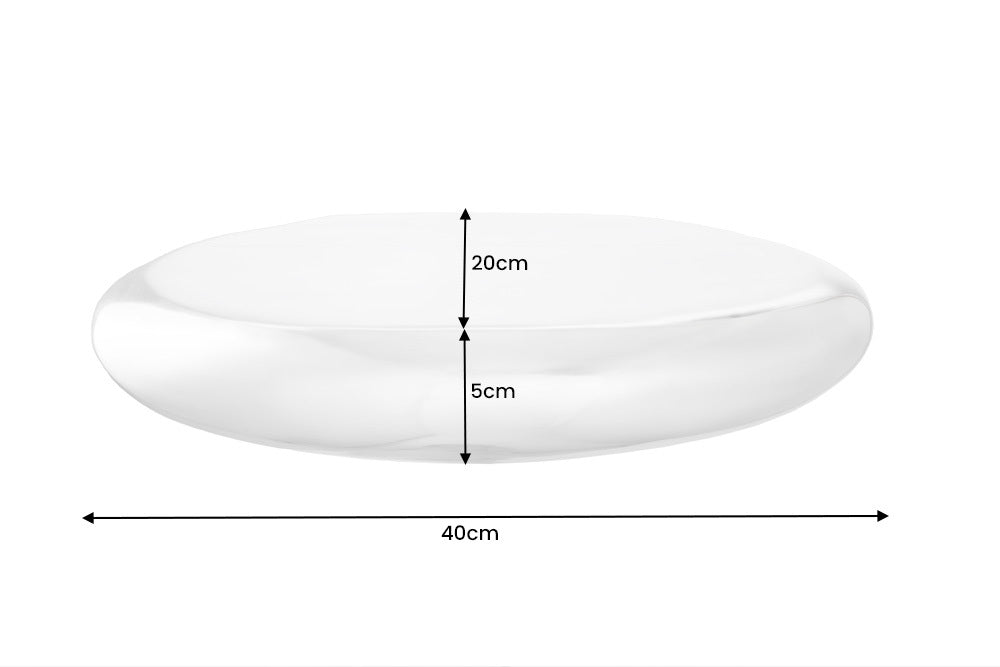 Etagère murale design moderne TEAR 40cm aluminium argenté