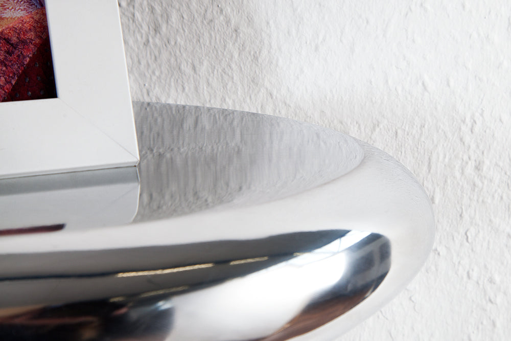 Etagère murale design moderne TEAR 40cm aluminium argenté