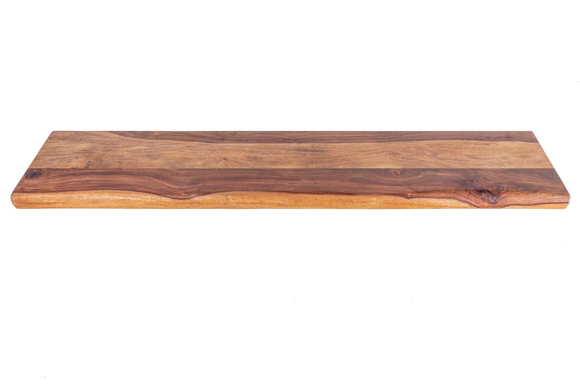 Etagère murale massive MAMMUT 80cm étagère finition pierre Sheesham marron avec bord arbre