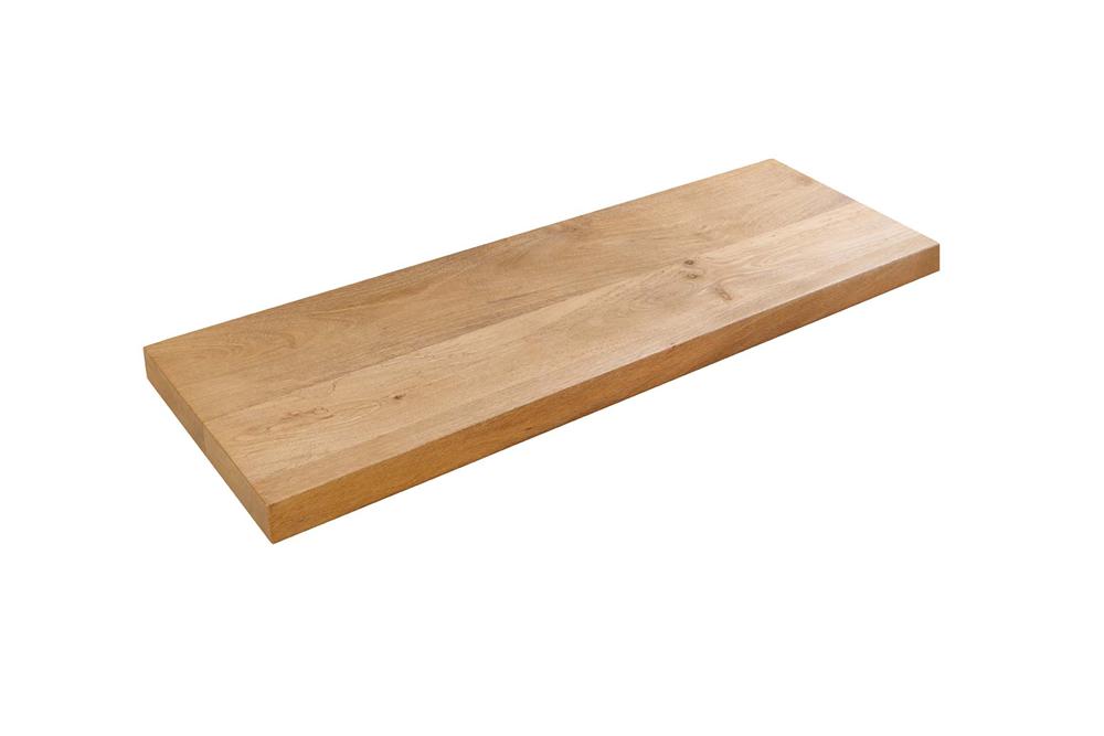 Etagère murale massive PURE 80cm manguier finition crème naturelle étagère enfichable en bois de manguier