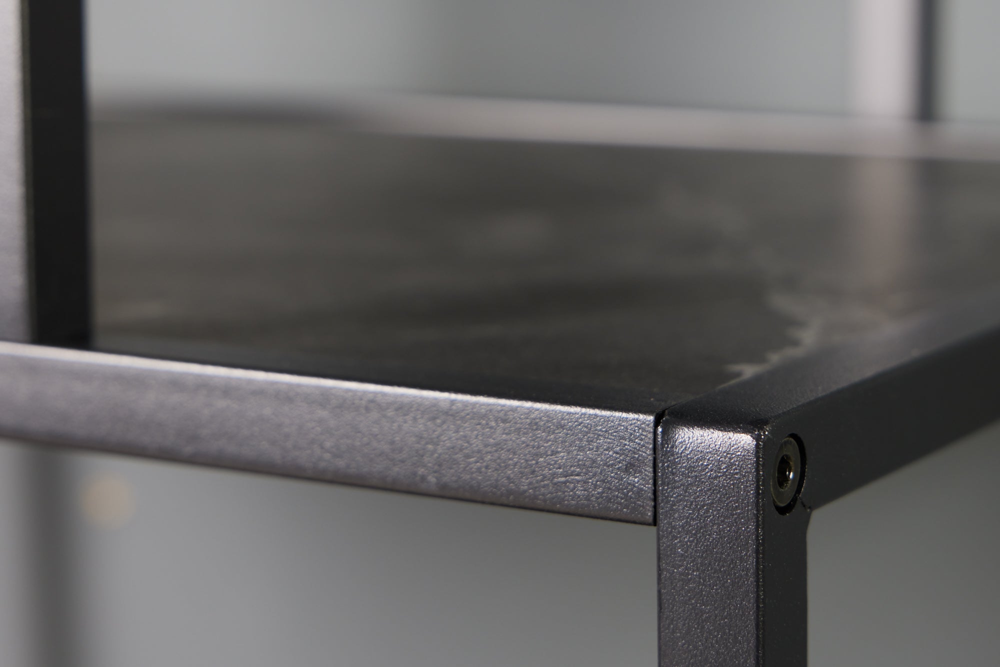 Etagère murale moderne SLIM LINE 90cm métal graphite suspendue