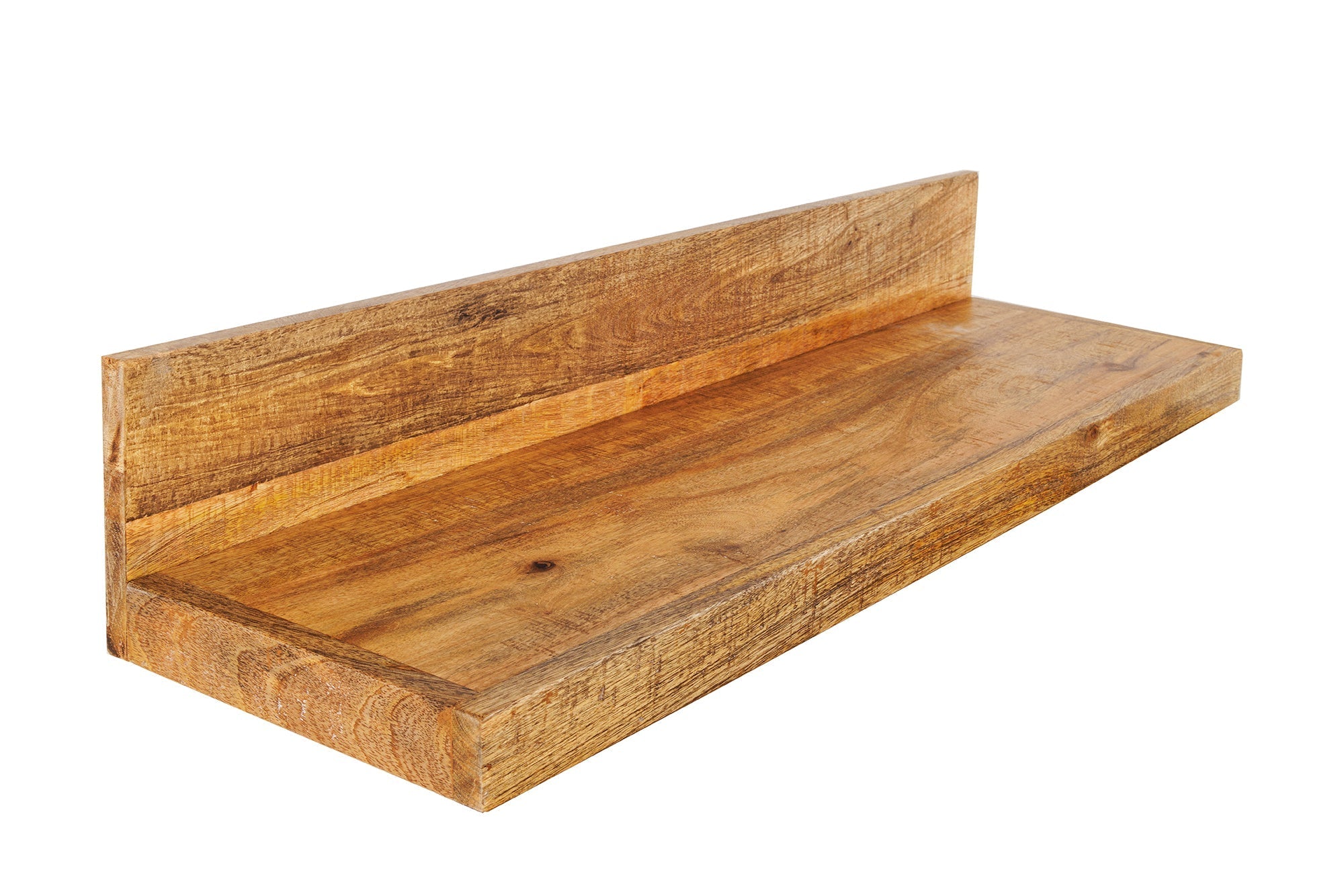 Etagère murale solide MAKASSAR 80cm en bois de manguier naturel fait main
