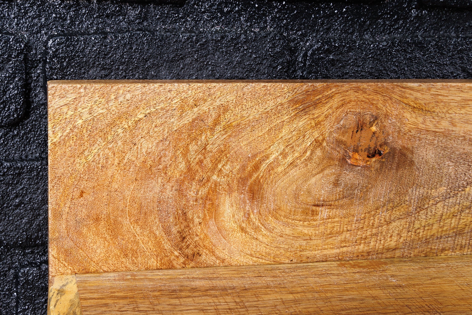 Etagère murale solide MAKASSAR 80cm en bois de manguier naturel fait main