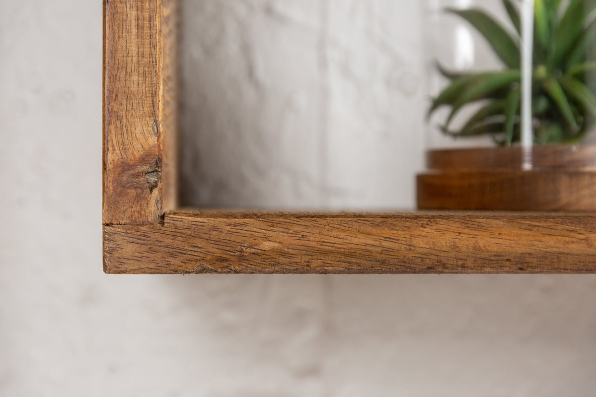 Etagère murale solide set de 3 HEMINGWAY 94cm marron en bois de manguier