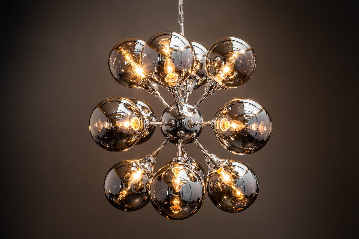 Extravagante Hängeleuchte GALAXY 72cm silber Hängelampe Modern Design