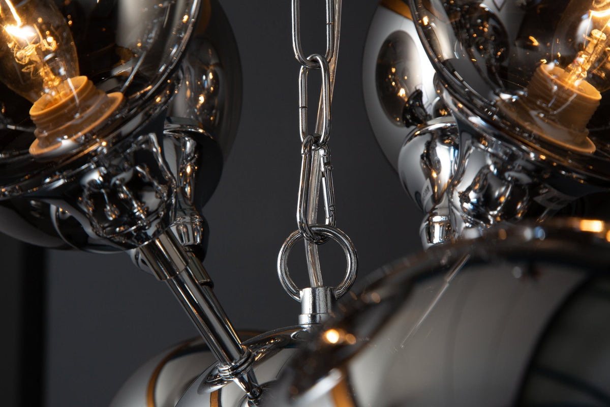 Extravagante Hängeleuchte GALAXY 72cm silber Hängelampe Modern Design