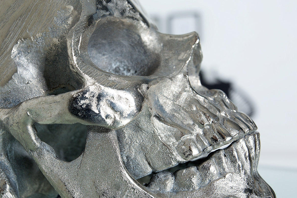 Extravagante lampe de table SKULL 44cm noire crâne lampe de table