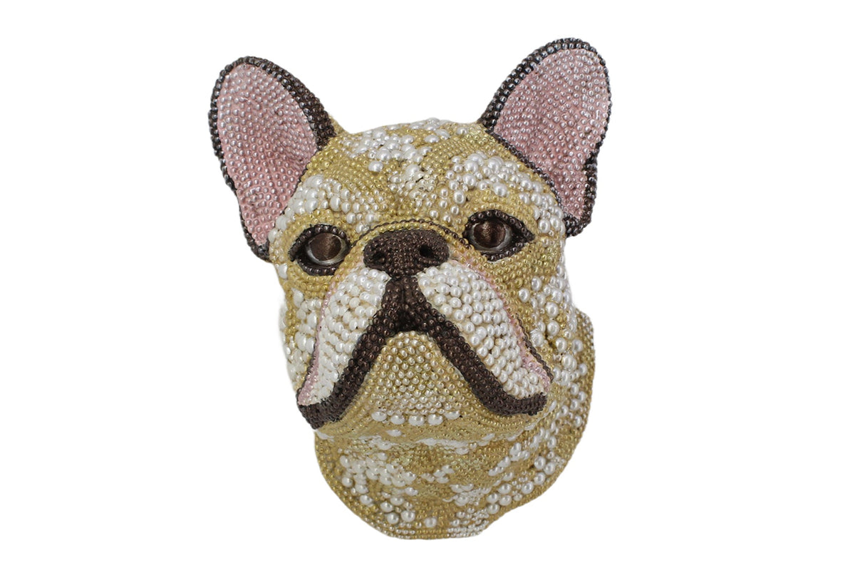 Extravagante Wanddekoration FRENCH BULLDOG 25cm mehrfarbig handmade
