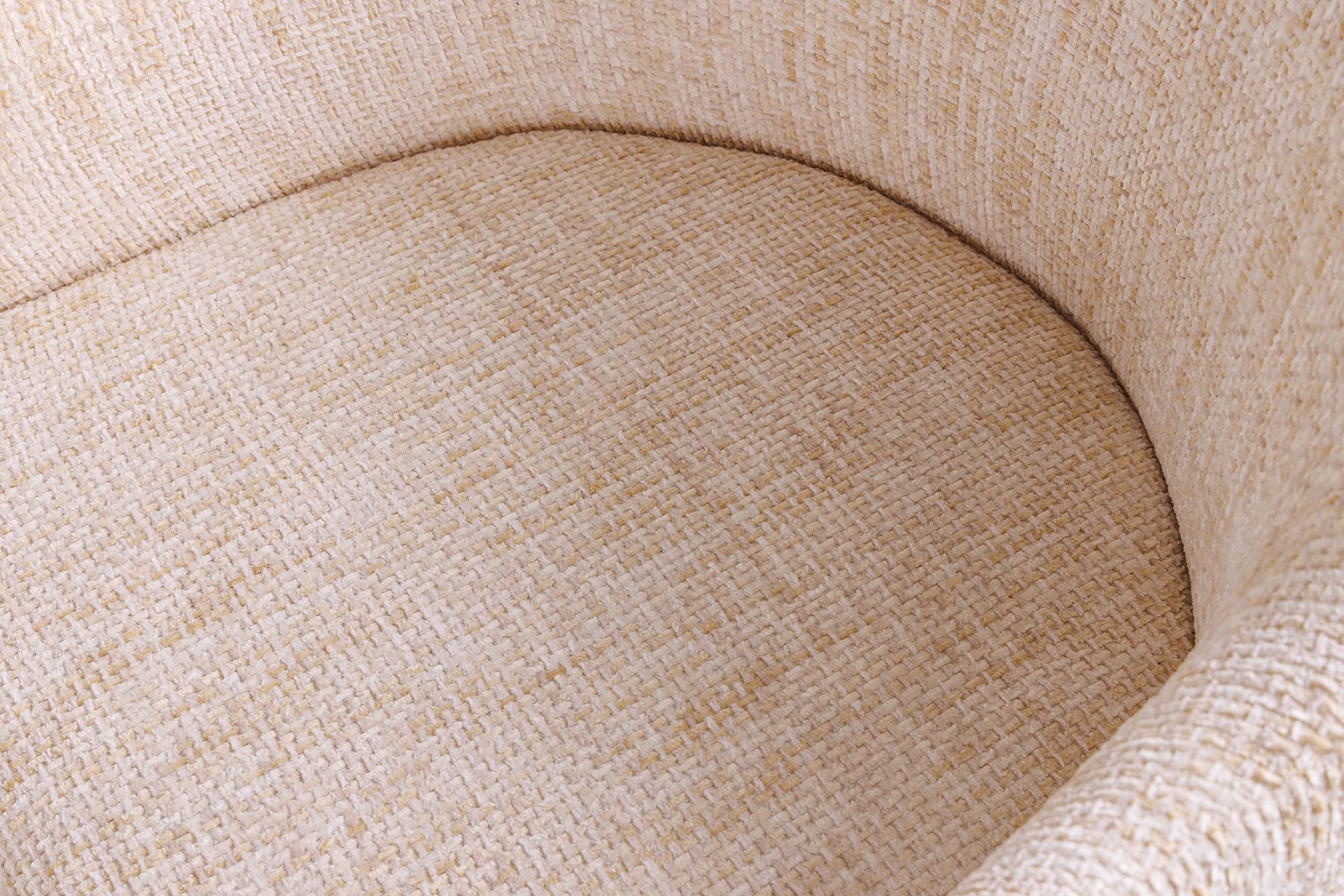 Lot de 2x fauteuils avec accoudoirs EXTRAVAGANCIA tissu chenille beige métal doré champagne brossé
