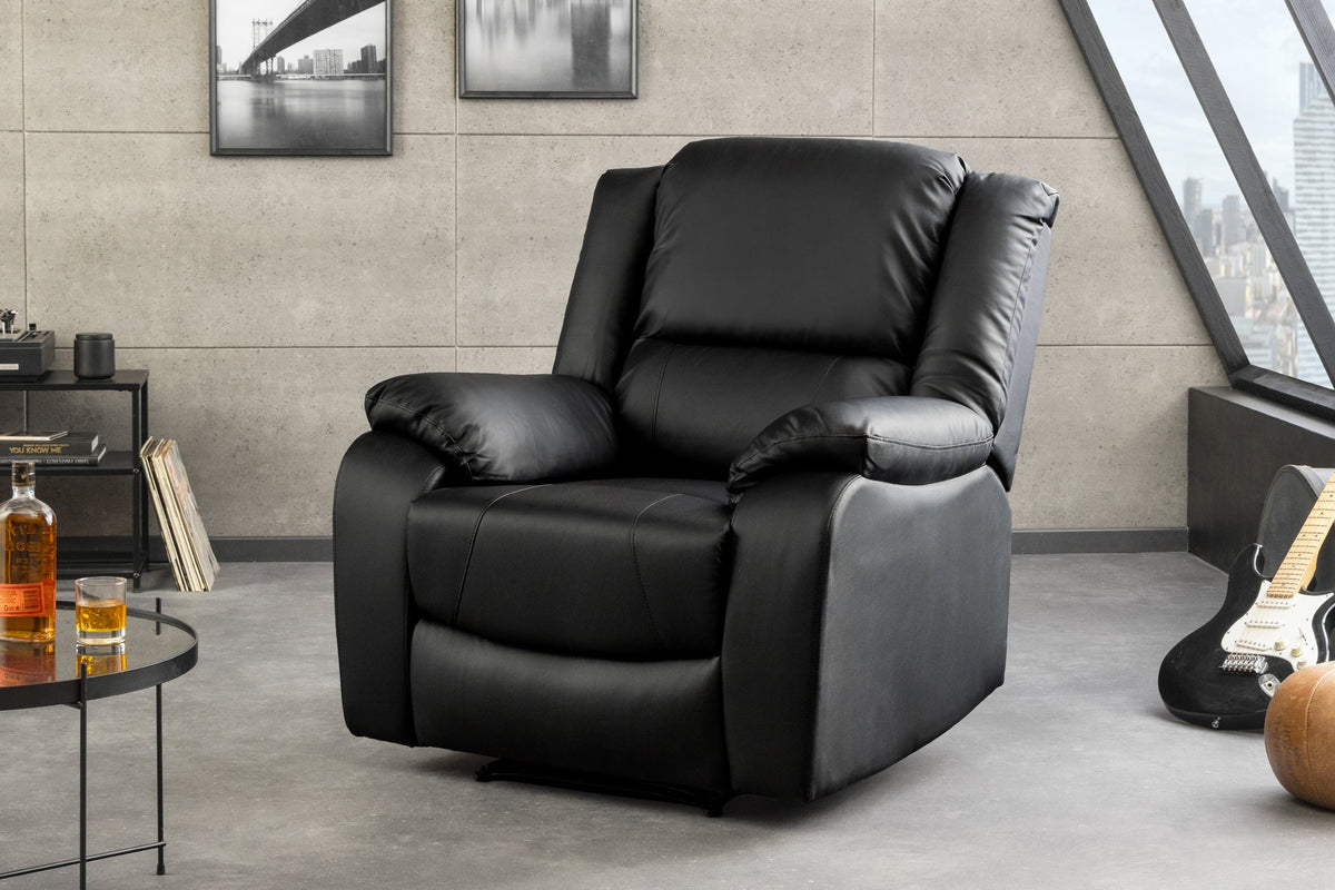 Fauteuil de cinéma confortable HOLLYWOOD noir dossier réglable