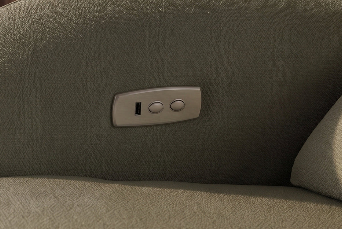 Fauteuil de cinéma électrique PRIORITY vert inclus coussin 360° rotatif avec prise USB