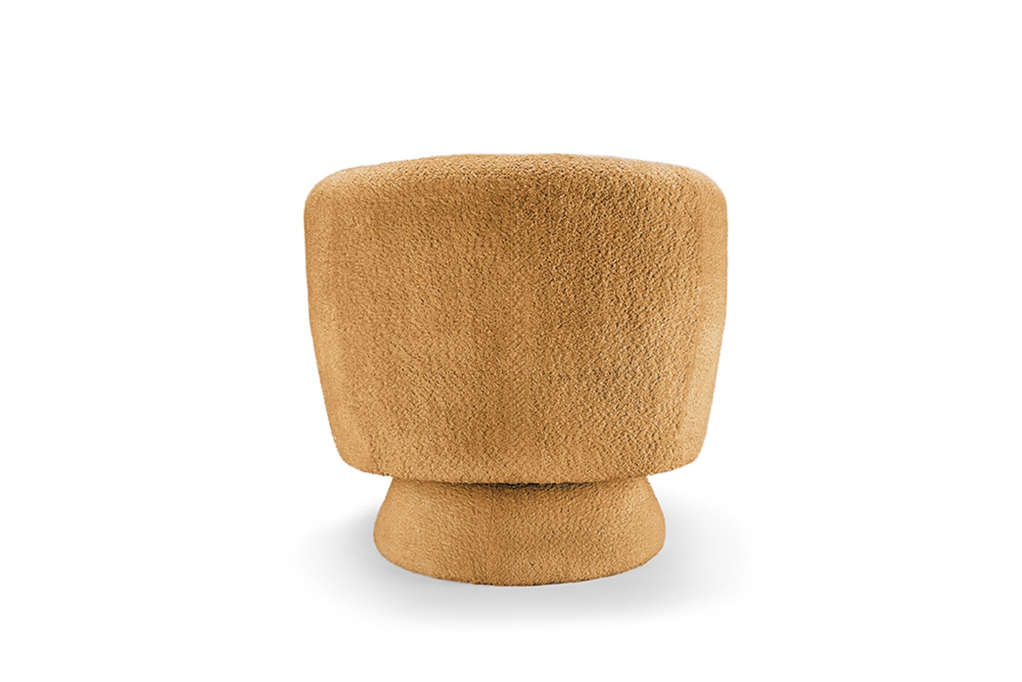 Fauteuil design pivotant BOSSA NOVA 80cm jaune moutarde Bouclé