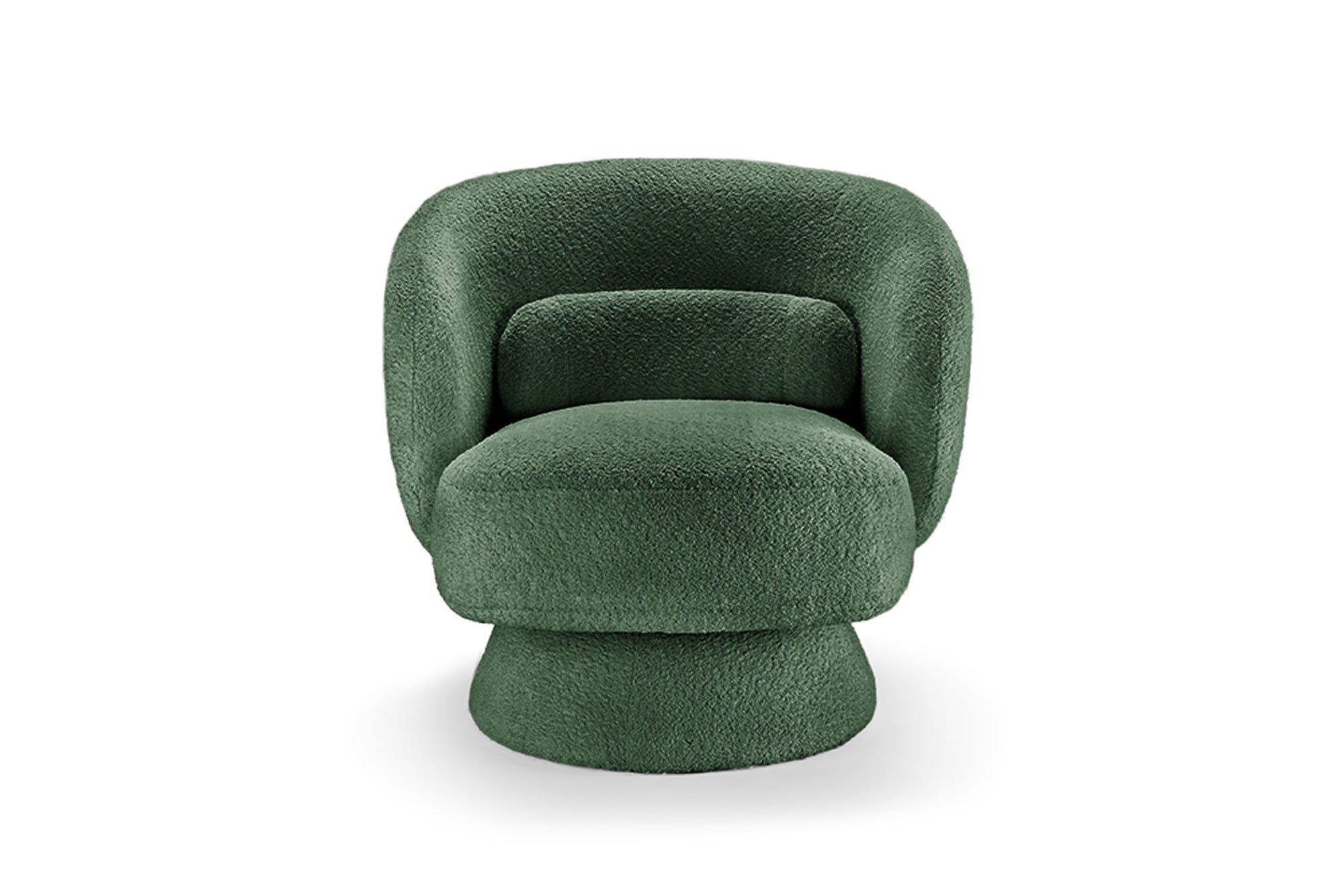 Fauteuil design pivotant BOSSA NOVA 80cm vert mousse Bouclé