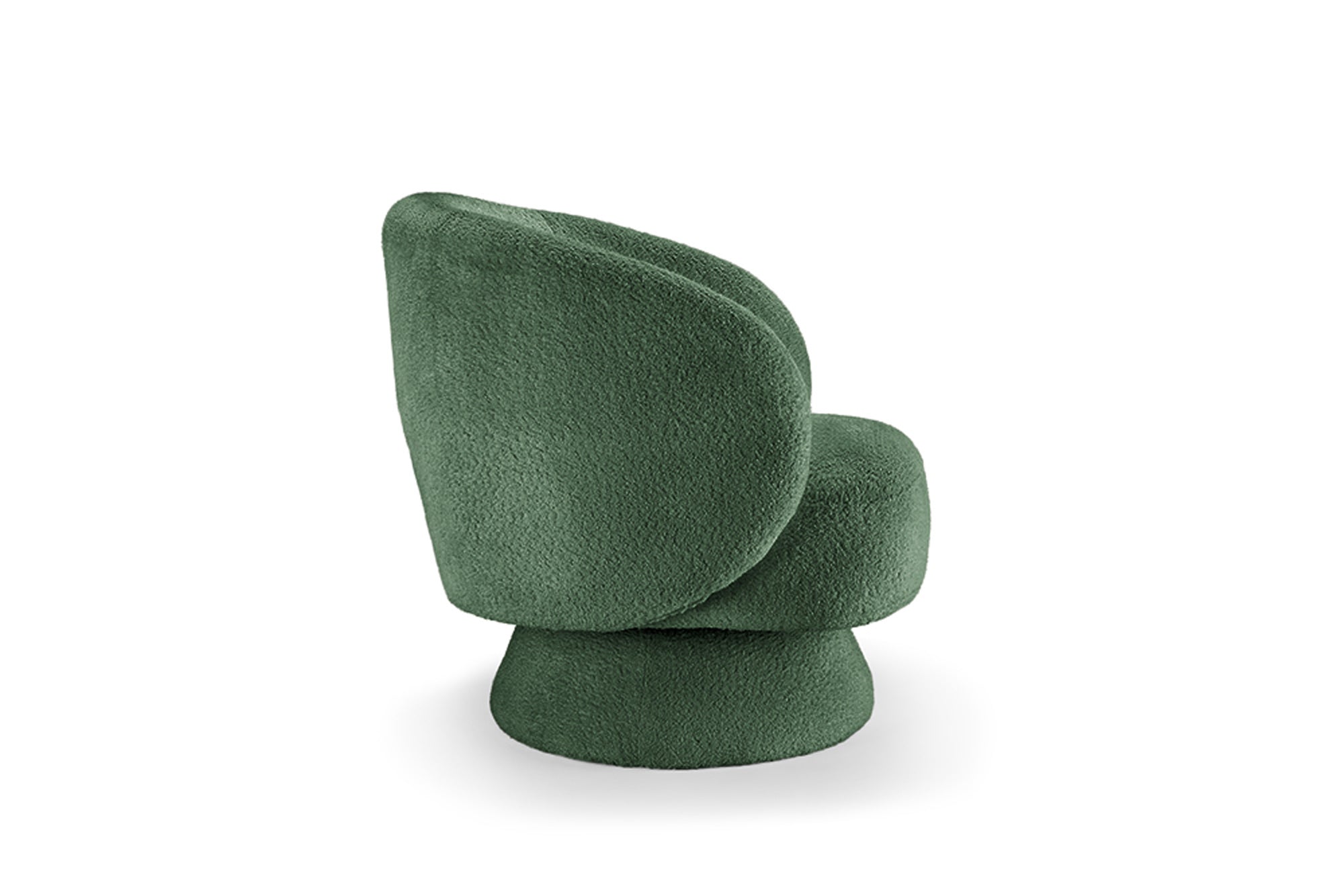 Fauteuil design pivotant BOSSA NOVA 80cm vert mousse Bouclé
