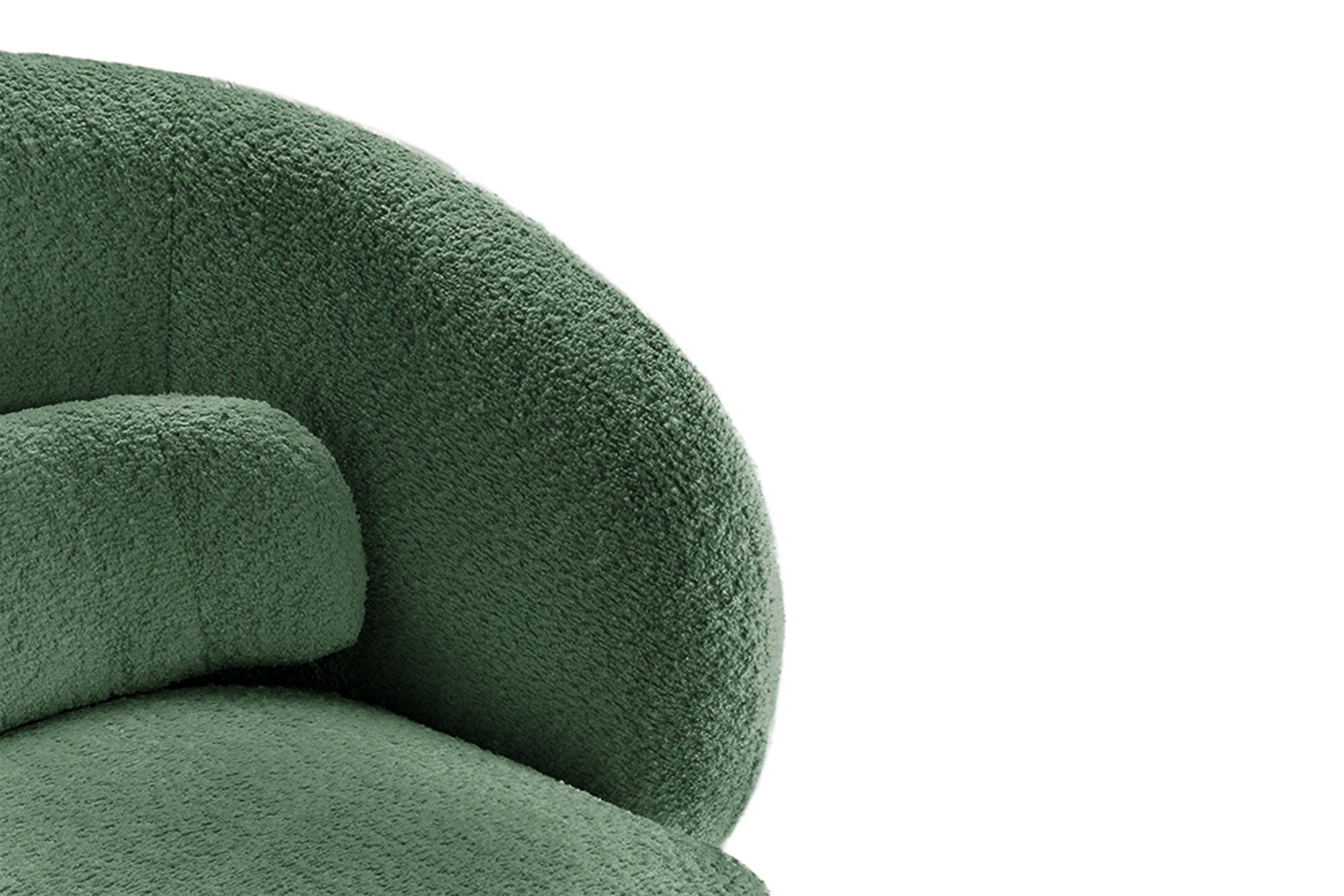 Fauteuil design pivotant BOSSA NOVA 80cm vert mousse Bouclé