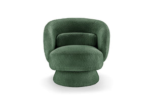 Fauteuil design pivotant BOSSA NOVA 80cm vert mousse Bouclé