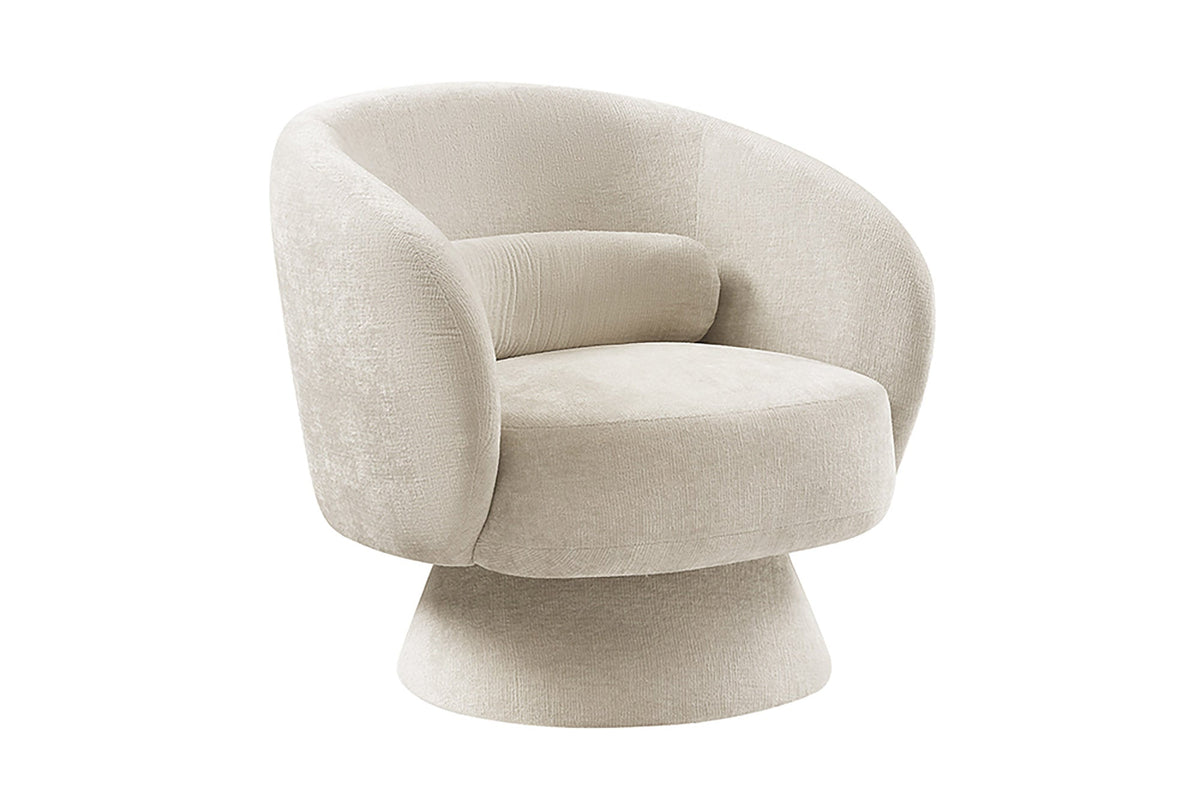Fauteuil design pivotant BOSSA NOVA beige Chenille