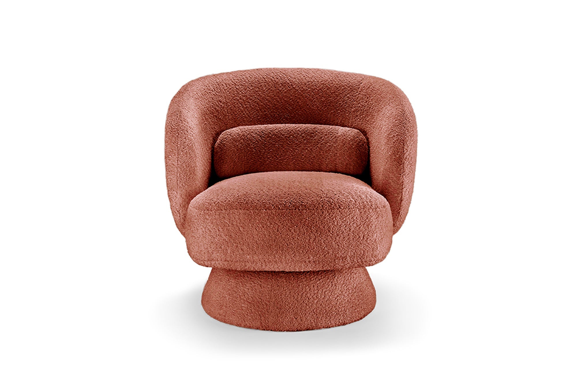 Fauteuil design rotatif BOSSA NOVA 80cm rouille Bouclé
