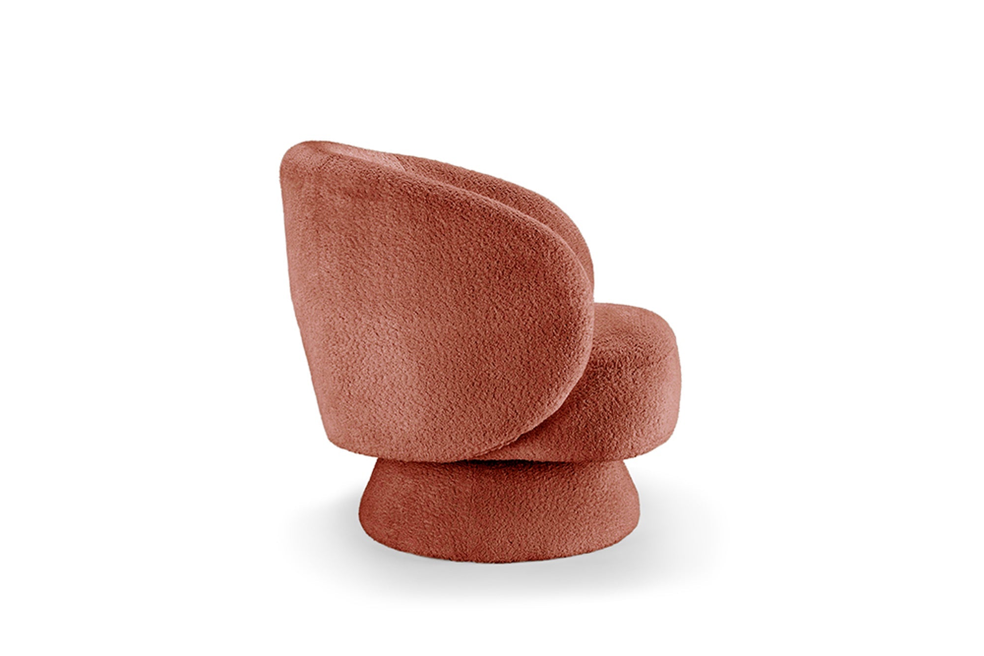 Fauteuil design rotatif BOSSA NOVA 80cm rouille Bouclé