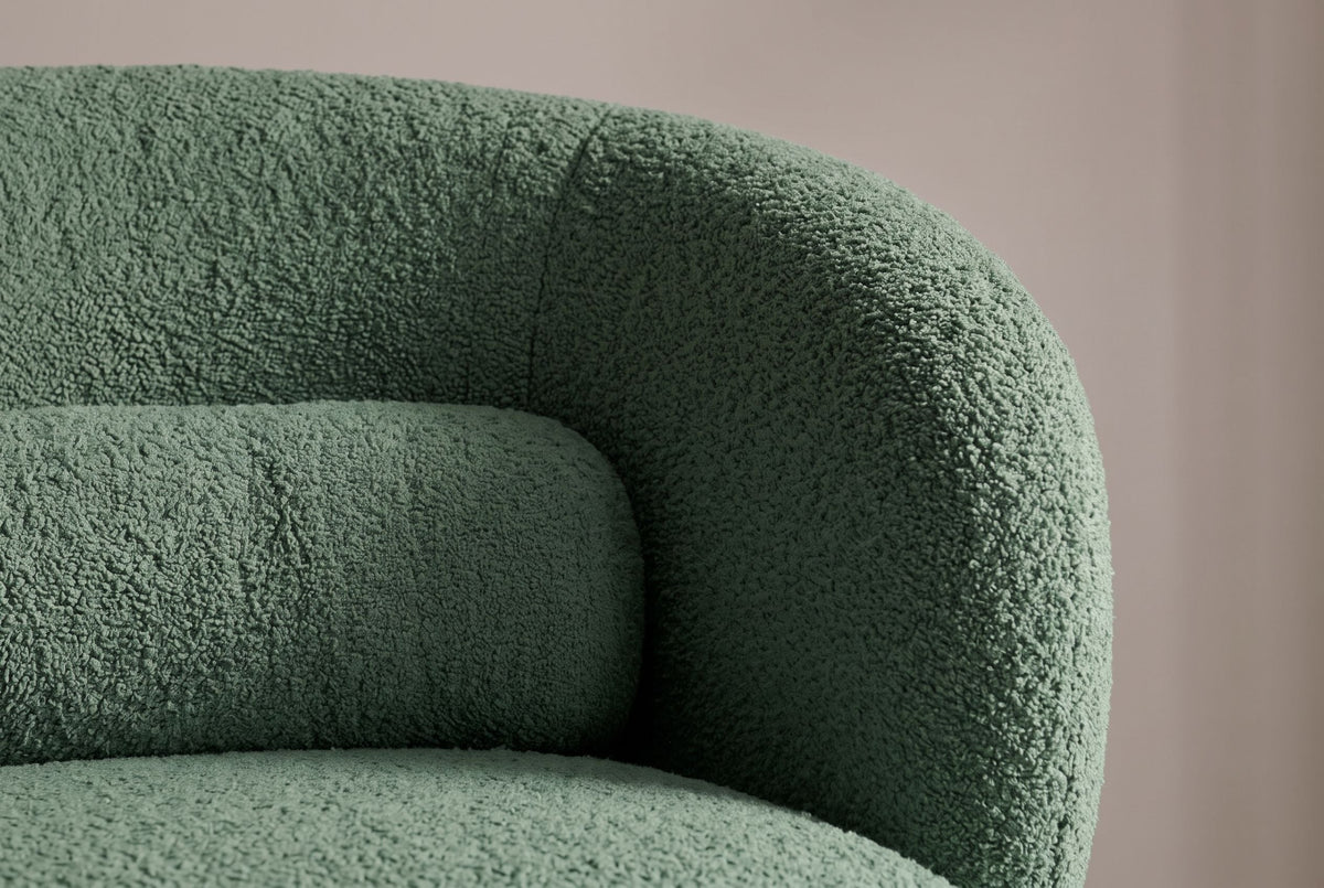 Fauteuil design rotatif BOSSA NOVA 80cm vert mousse Bouclé