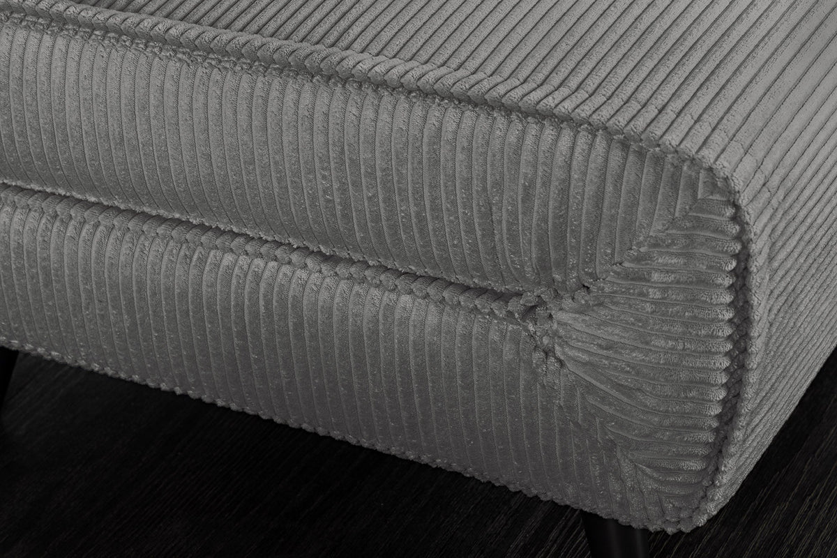 Fauteuil-lit rétro SMART MULTIFUNCTION 140cm gris Cord fonction lit incl. coussin