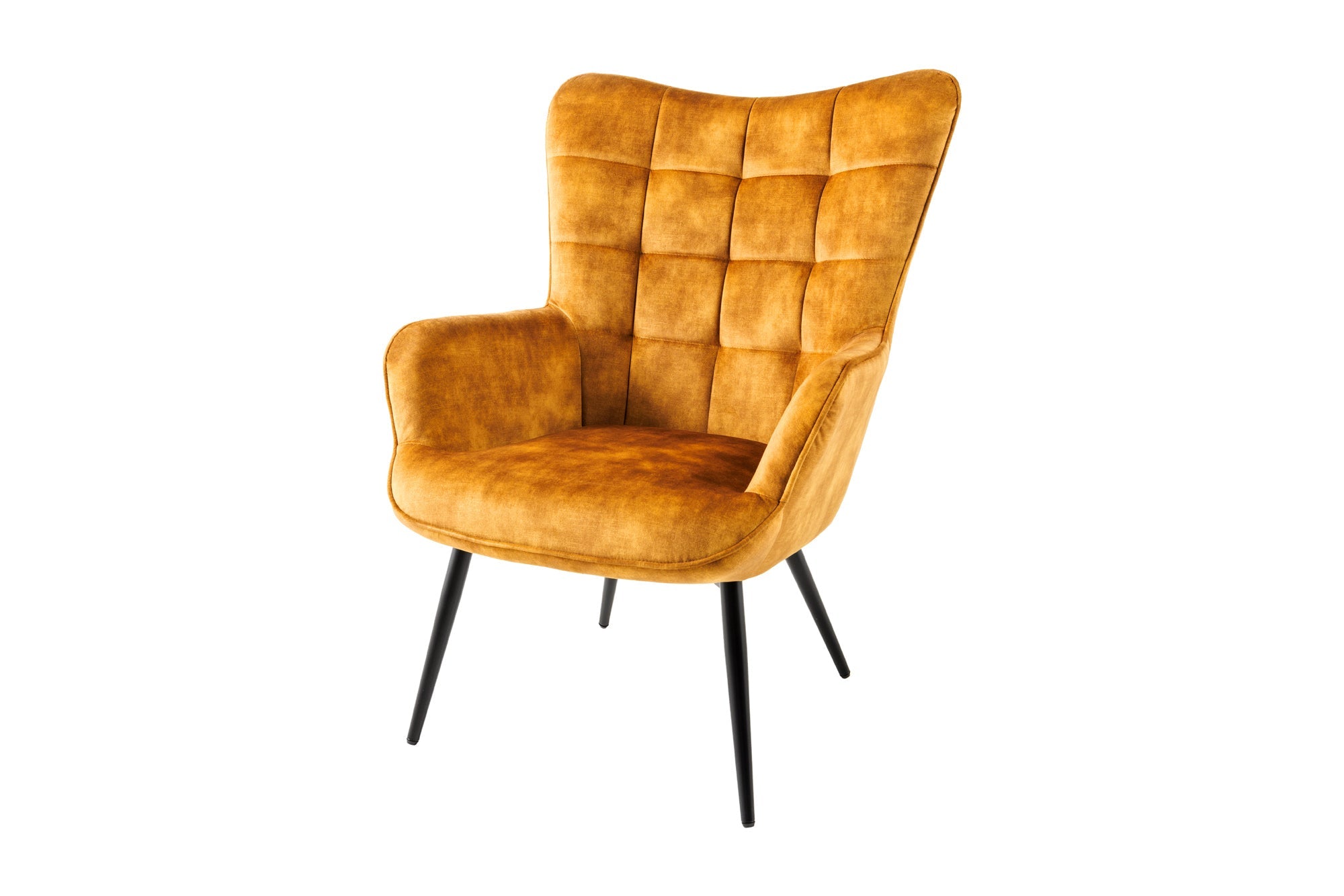 fauteuil-moderne-scandinavia-velours-jaune-moutarde-pieds-metal-noir-avec-accoudoirs_44019 (inv)