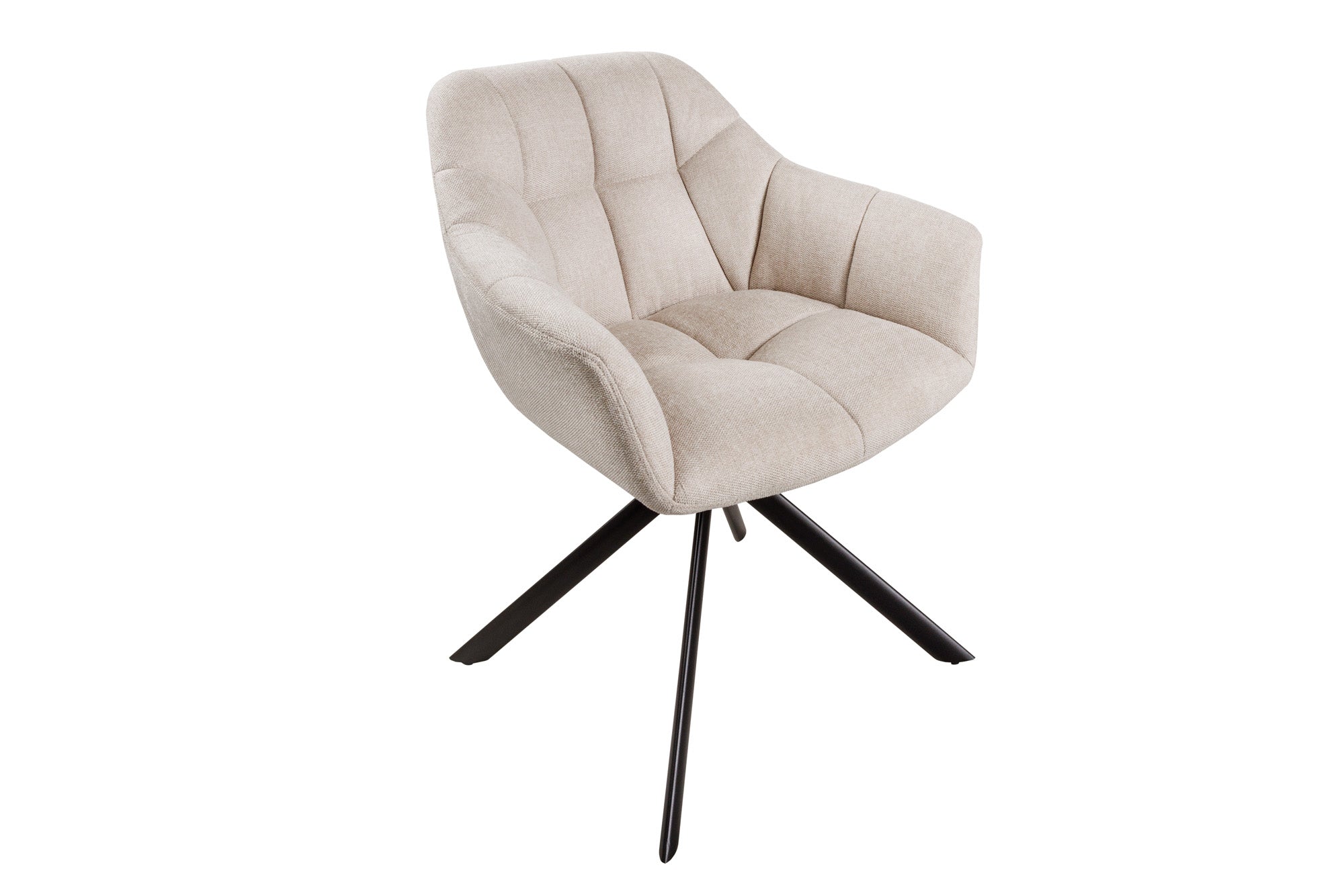 fauteuil-pivotant-papillon-beige-champagne,-coutures-decoratives,-structure-en-metal-noir,-avec-accoudoirs_43110 (inv)