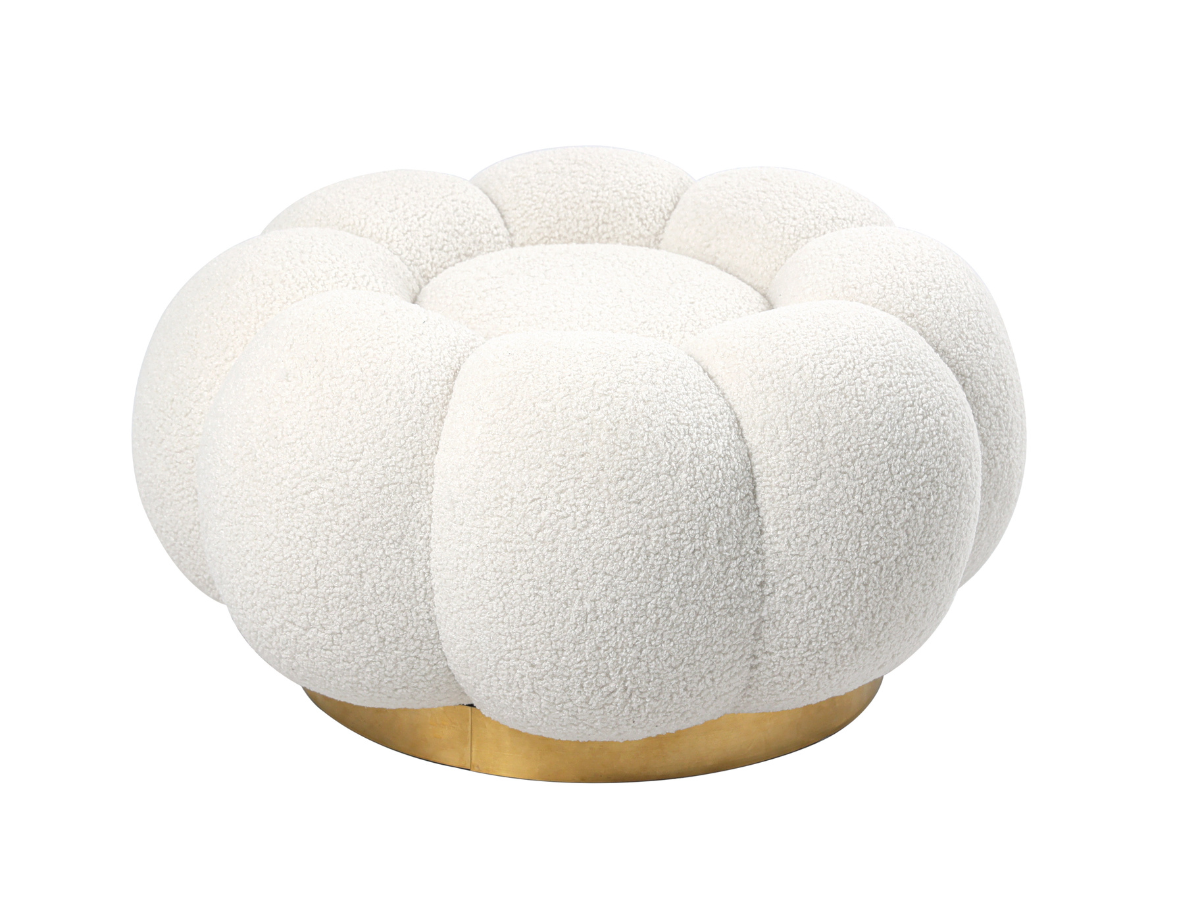 Pouf avec piètement couleur or - BLUM