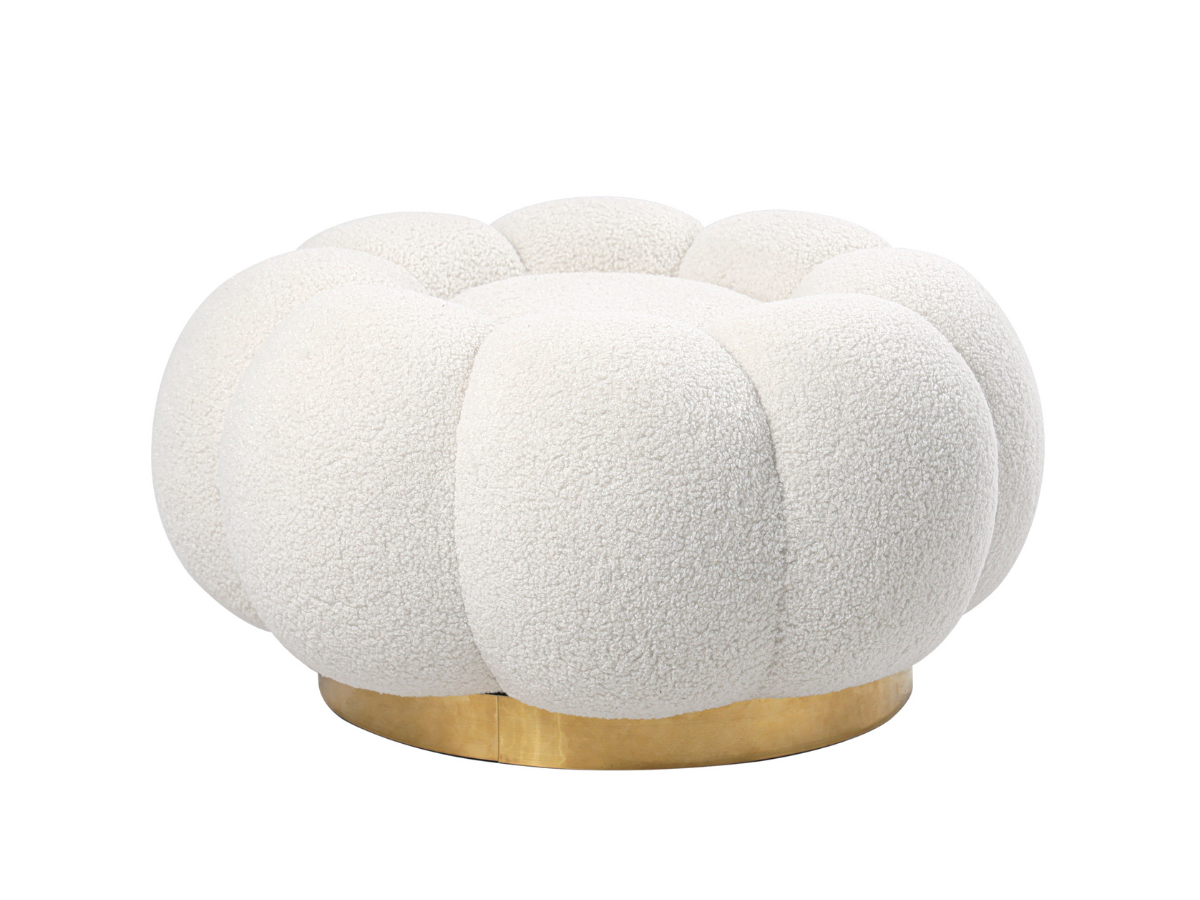 Pouf avec piètement couleur or - BLUM