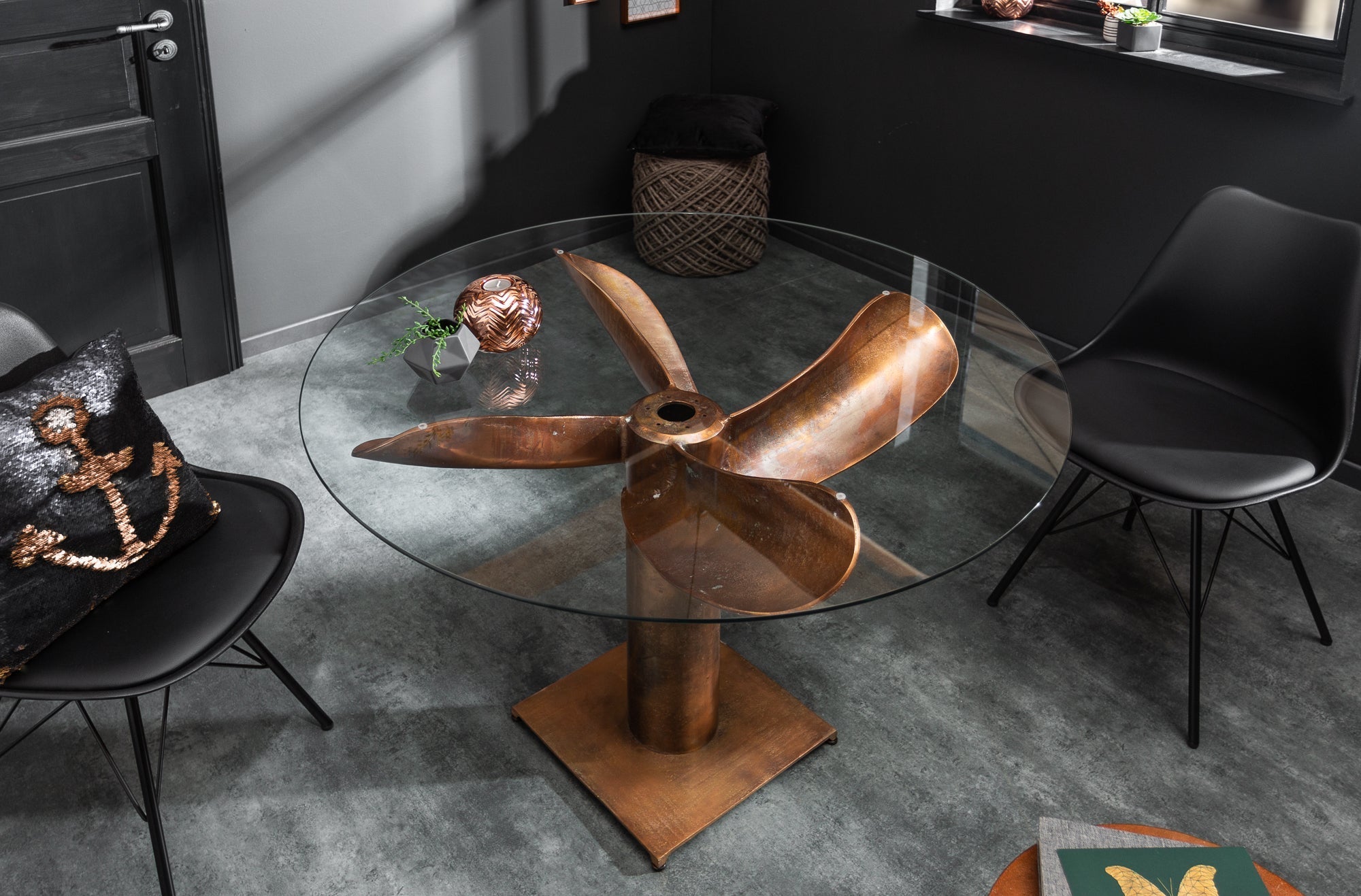 Glass plate Ø 105cm round for dining tables 8mm tempered glass