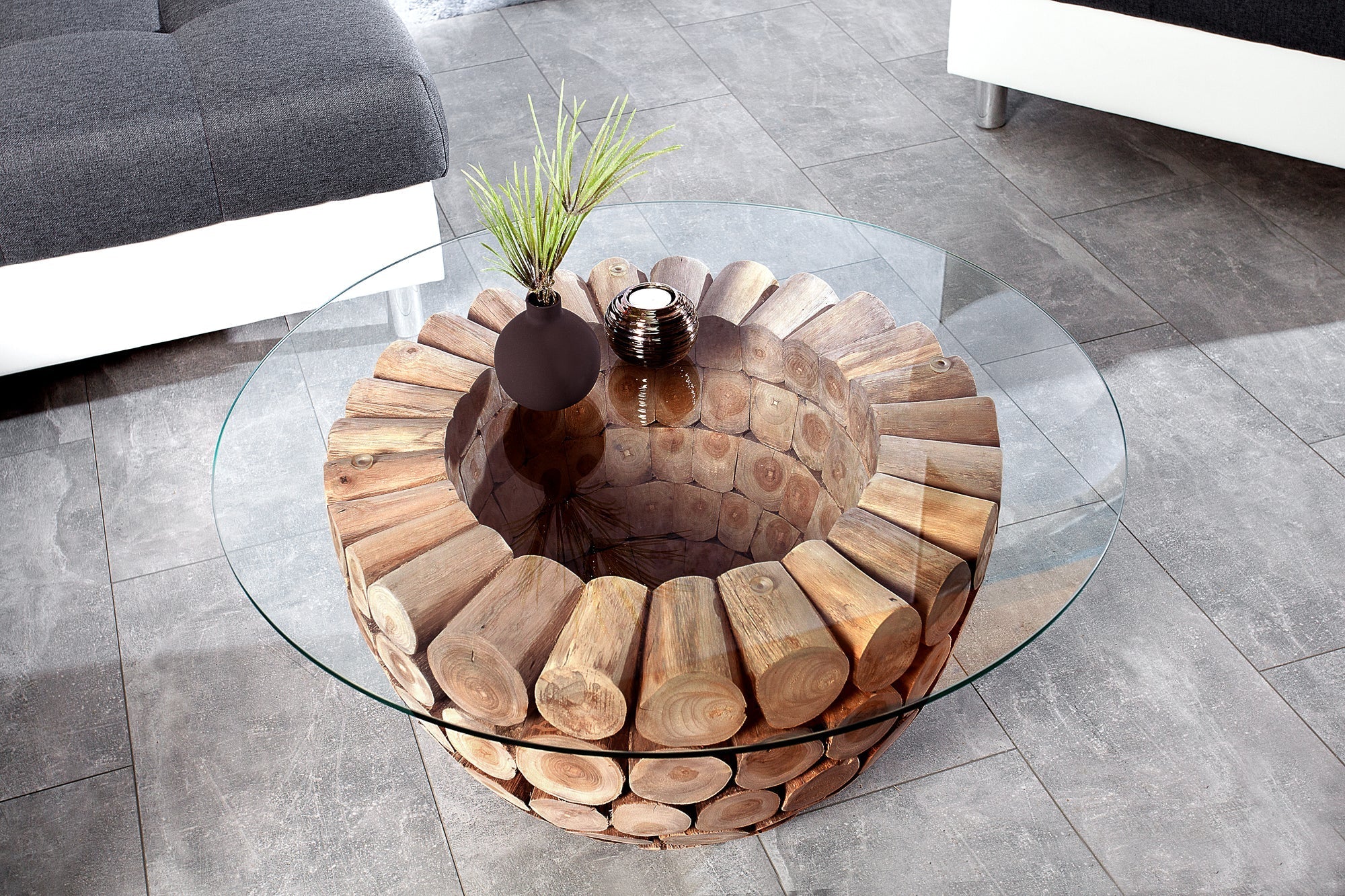 Glass plate Ø 70cm round for coffee tables 10mm tempered glass