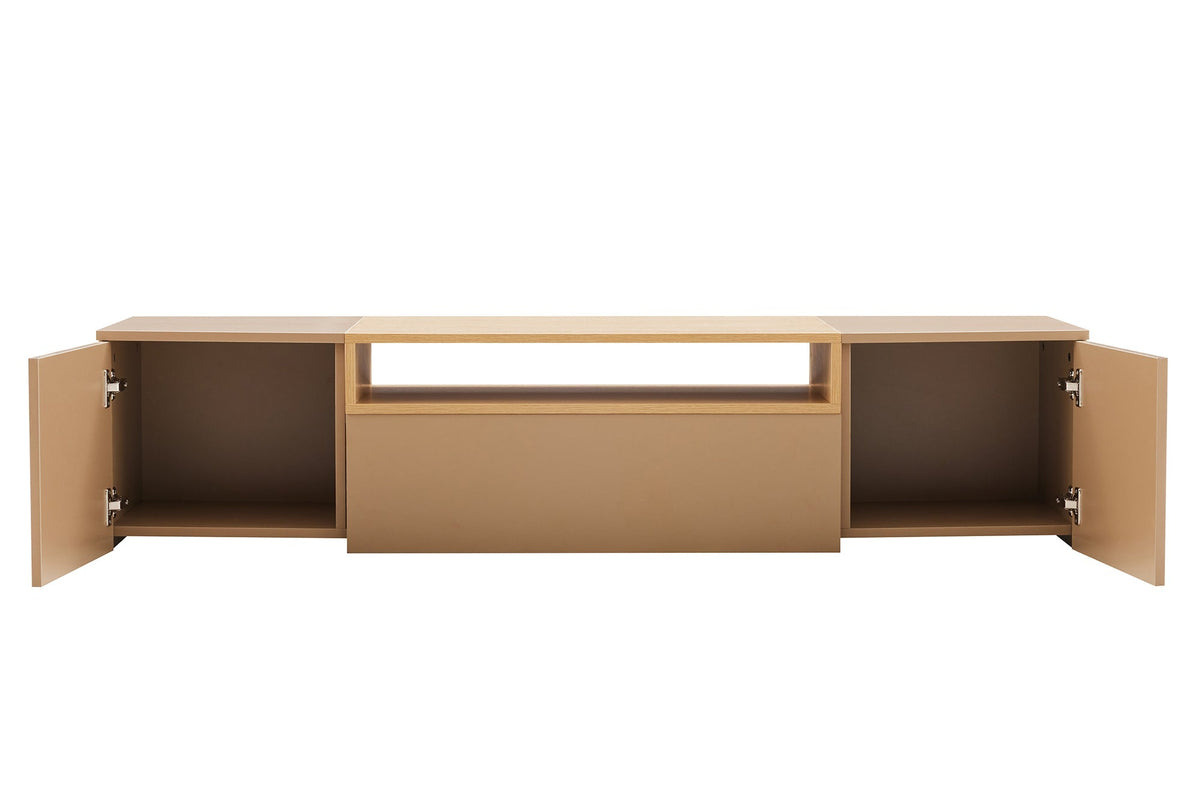 Hängendes TV-Board LOFT 160cm natur grau beige greige drei Fächer mit Schublade