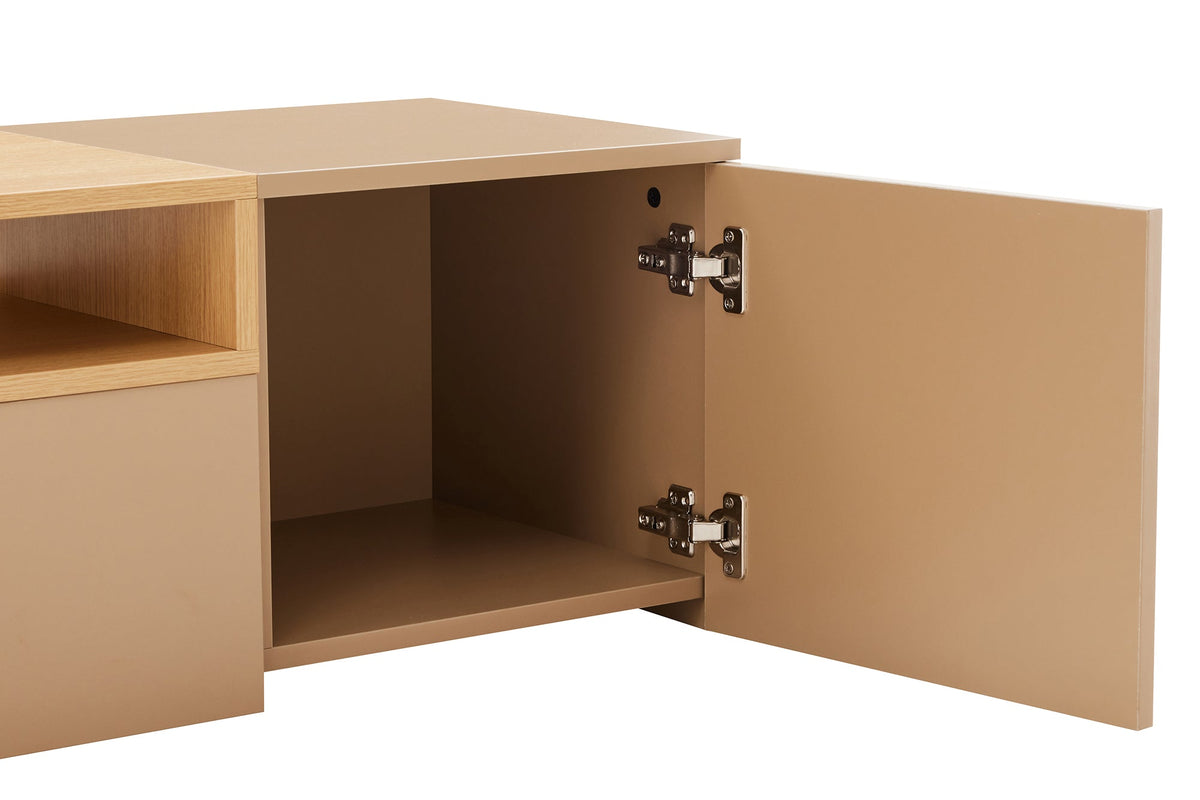Hängendes TV-Board LOFT 160cm natur grau beige greige drei Fächer mit Schublade