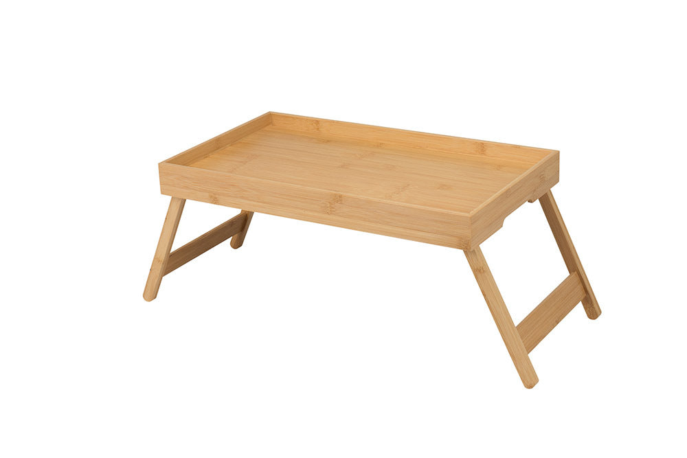 Klappbares Tablett ZEN-BO 50cm natur Bambusholz Betttisch