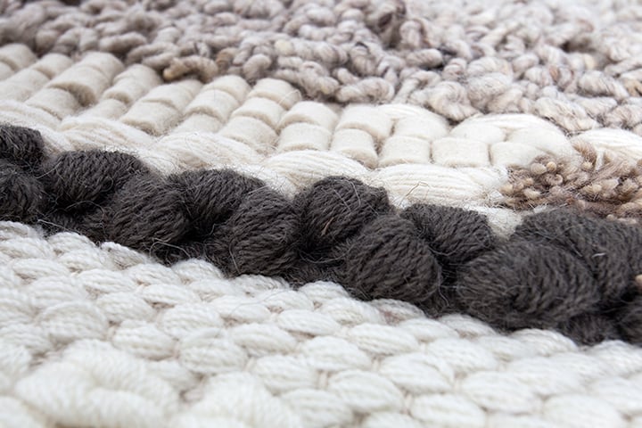 Tapis artisanal LAINE 240x160cm beige en laine