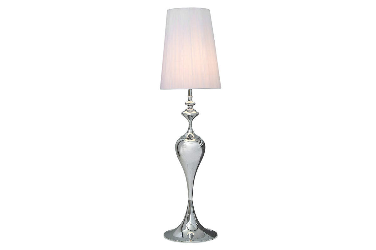 Lampadaire design élégant LUCIE 160cm argenté blanc lampadaire style baroque