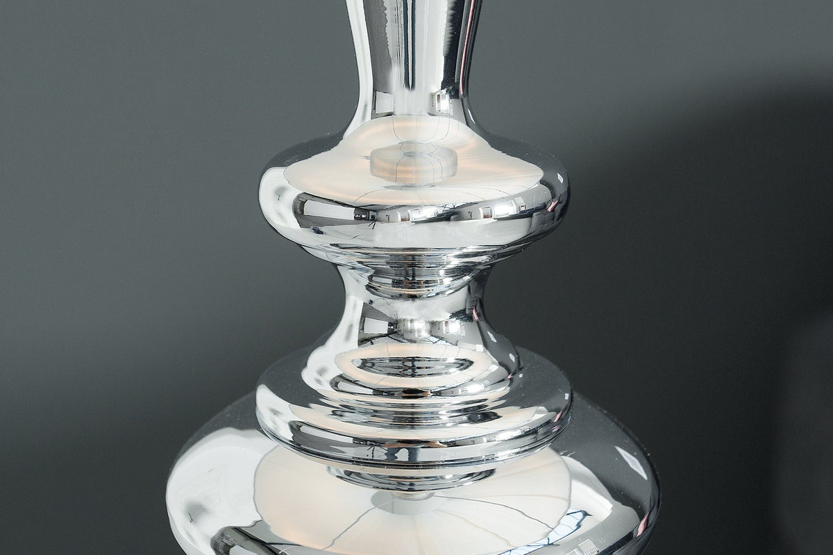 Lampadaire design élégant LUCIE 160cm argenté blanc lampadaire style baroque